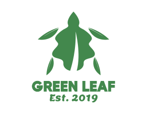 Green Leaf Tortoise logo design