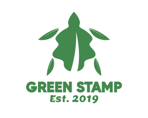 Green Leaf Tortoise logo design