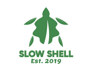 Green Leaf Tortoise logo design