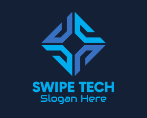 Blue Tech Software Company logo design