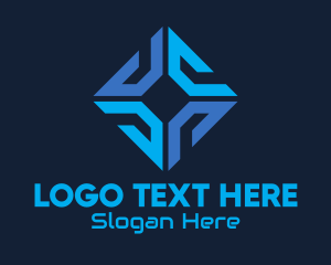Twitter - Blue Tech Software Company logo design