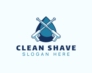 Power Wash Droplet Cleaning logo design