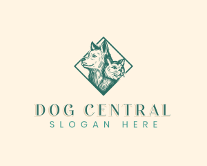 Dog Cat Pet Veterinary logo design