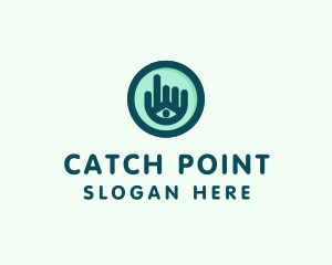 Hand Eye Point Click logo design