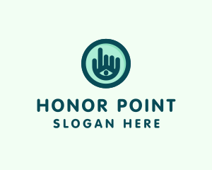 Hand Eye Point Click logo design