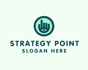 Hand Eye Point Click logo design