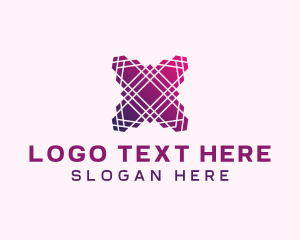 Abstract Geometric Letter X logo