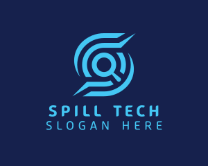 Tech Search Letter S  logo design