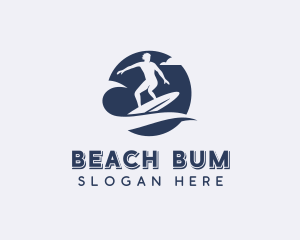 Surf Wave Surfer logo design