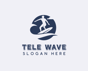 Surf Wave Surfer logo design