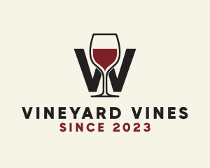Wine Letter W logo