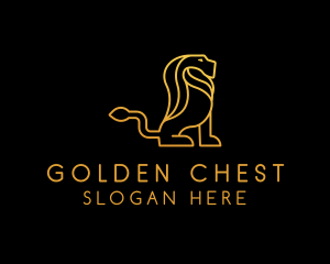 Golden Wild Lion logo design