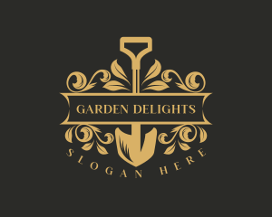 Shovel Planting Garden logo design