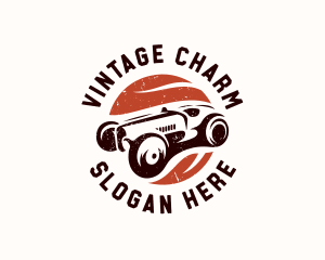 Vintage Racing Car logo design