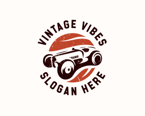 Vintage Racing Car logo design