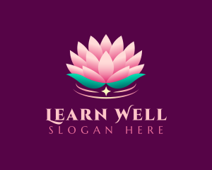 Wellness Lotus Flower logo design