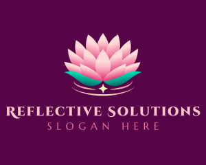 Wellness Lotus Flower logo design