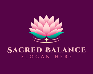 Wellness Lotus Flower logo design