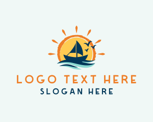 Ocean Sunrise Boat logo