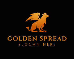 Golden Crown Griffin logo design