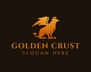 Golden Crown Griffin logo design