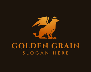 Golden Crown Griffin logo design