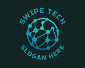 Gradient Tech Circuit logo design