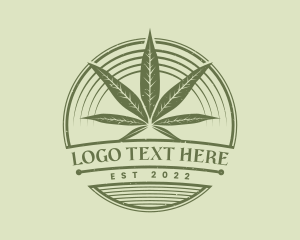 Marijuana Circle Badge logo