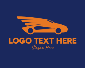 Orange Car Wings  logo