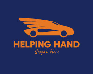 Orange Car Wings  Logo