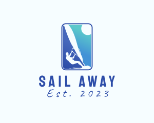 Sun Sail Windsurfing  logo design