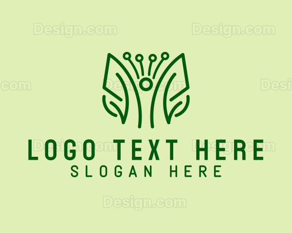 Minimalist Leaf Herbs Logo