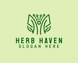 Minimalist Leaf Herbs  logo