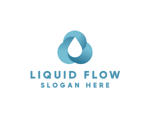 Water Rain Cloud Droplet logo design