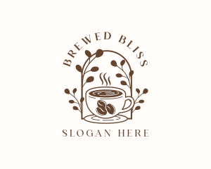 Coffee Bean Cup Cafe logo design