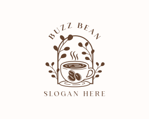 Coffee Bean Cup Cafe logo design