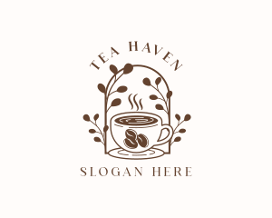 Coffee Bean Cup Cafe logo design