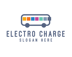 Electric Bus Battery logo design