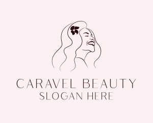 Smiling Beauty Woman logo design