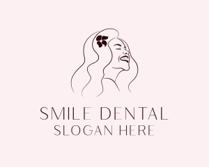 Smiling Beauty Woman logo design