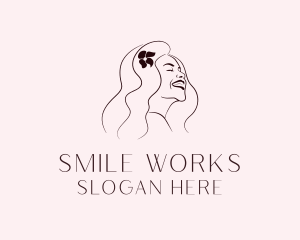 Smiling Beauty Woman logo design