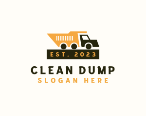 Industrial Construction Dump Truck  logo design