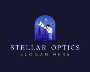 Astronomer Telescope Stargazing logo