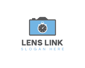 Camera Stopwatch Timer logo design