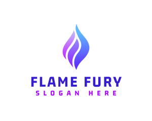 Gradient Fuel Flame logo design