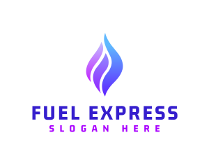 Gradient Fuel Flame logo design