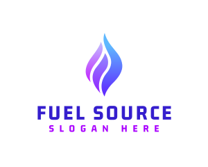 Gradient Fuel Flame logo design