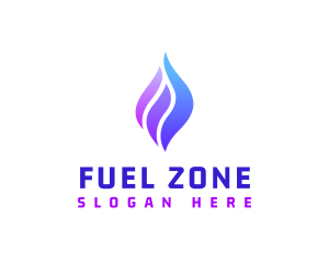 Gradient Fuel Flame logo design