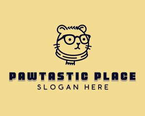 Eyeglasses Hamster Pet logo