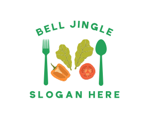 Vegetarian Healthy Salad logo design